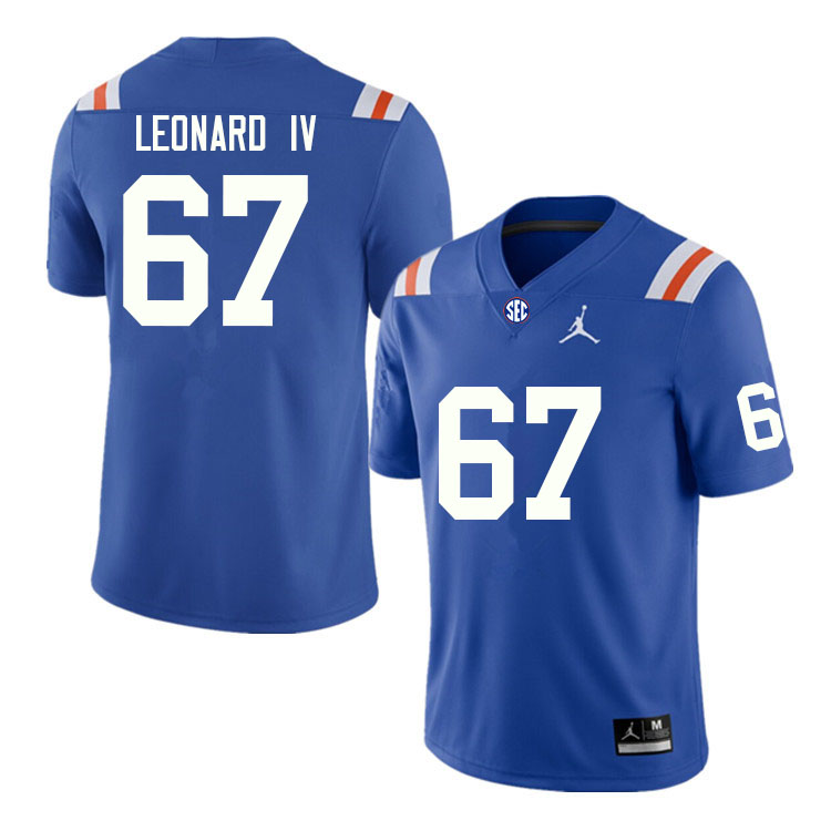 Men #67 Richie Leonard IV Florida Gators College Football Jerseys Sale-Throwback